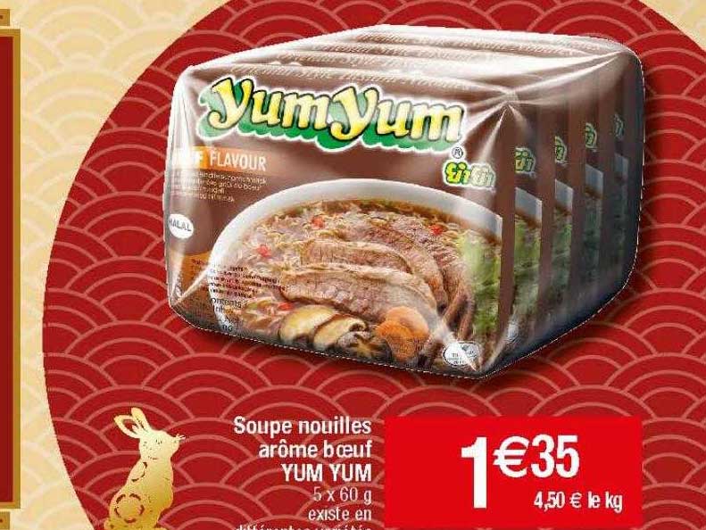 soupe nouilles arôme bœuf yum yum