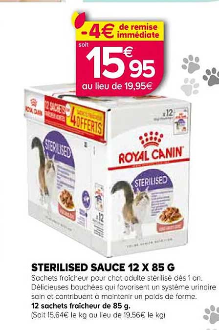 sterilised sauce 12 x 85 g royal canin
