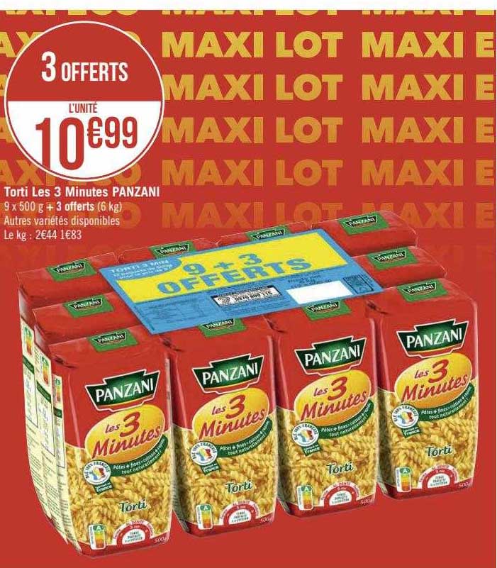 torti les 3 minutes panzani