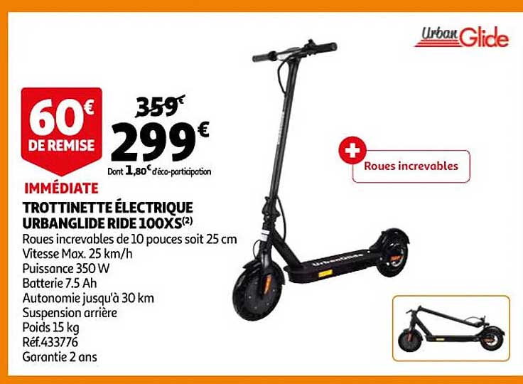 Trottinette électrique Urbanglide Ride 100xs