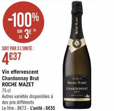 vin effervescent chardonnay brut roche mazet