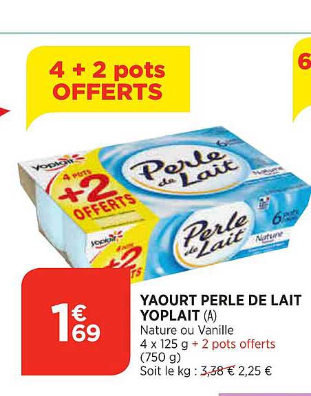 Yaourt Perle De Lait Yoplait