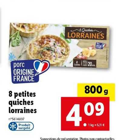 8 petites quiches lorraines