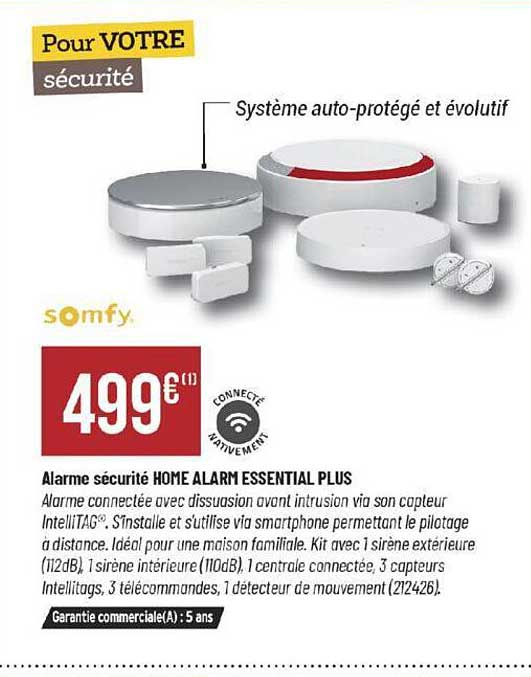 alarme sécurité home alarm essential plus somfy