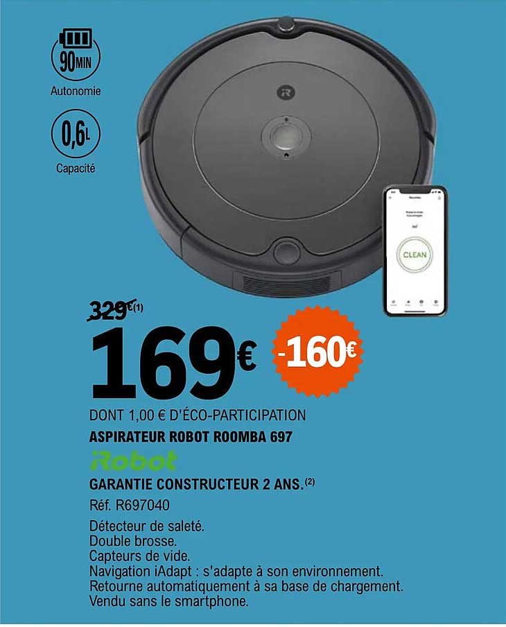 Aspirateur Robot Roomba 697