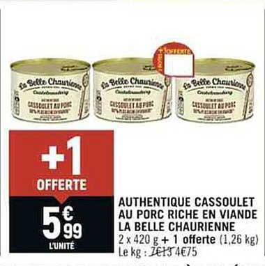 authentique cassoulet au porc riche en viande la belle chaurienne