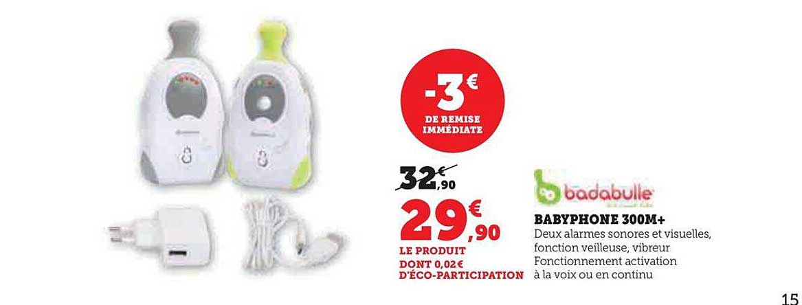 badabulle babyphone 300m+