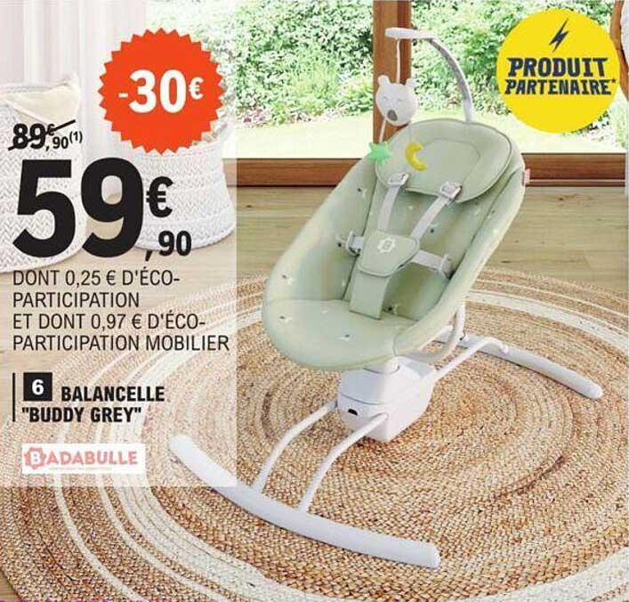 balancelle buddy grey badabulle