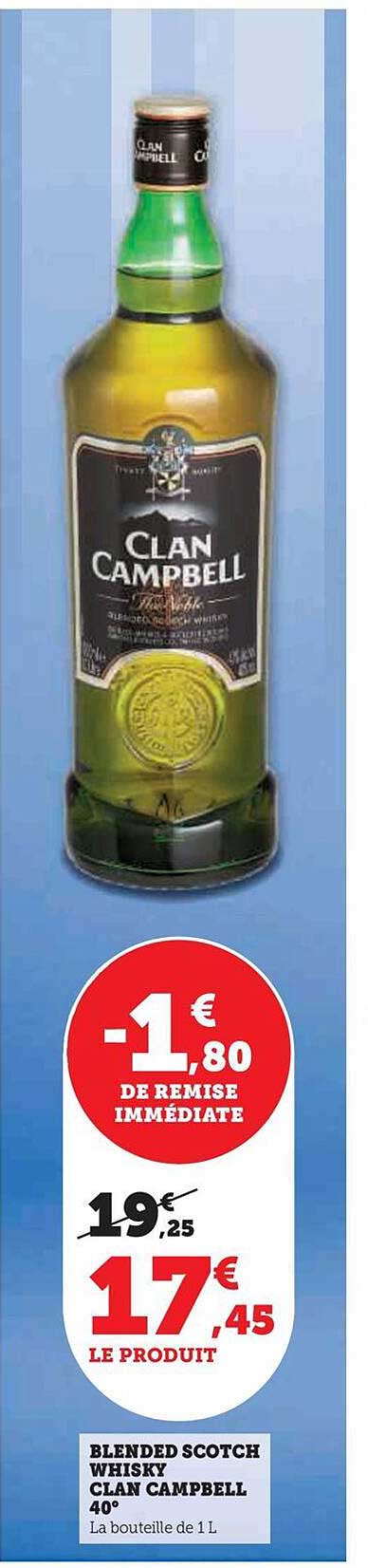 blended scotch whisky clan campbell 40°