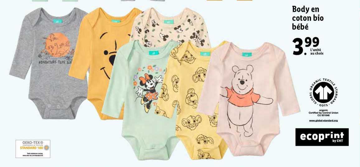 Body En Coton Bio Bébé