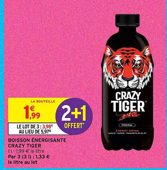 boisson énergisante crazy tiger