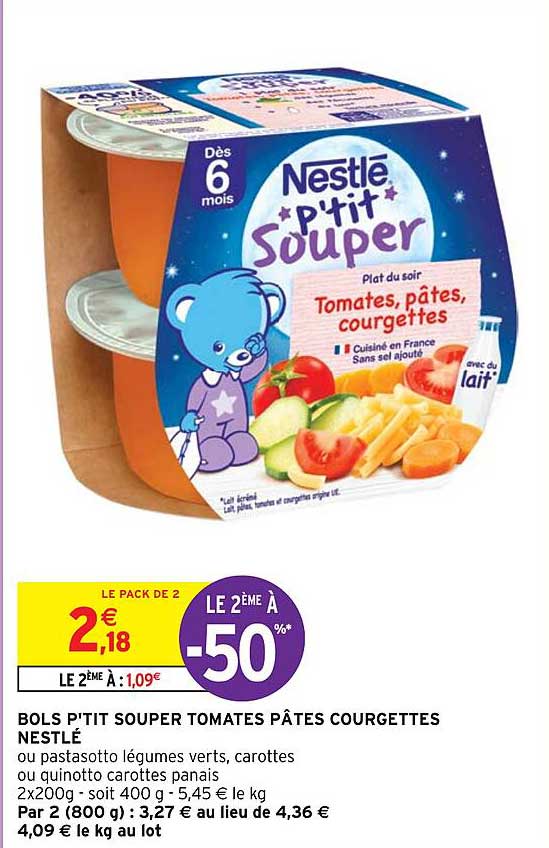 bols p'tit souper tomates pâtes courgettes nestlé
