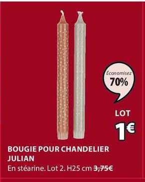 bougie pour chandelier julian