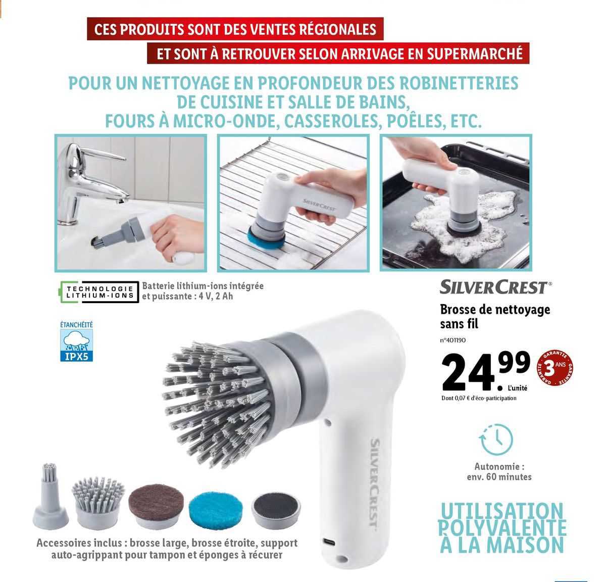 brosse à nettoyage silver crest