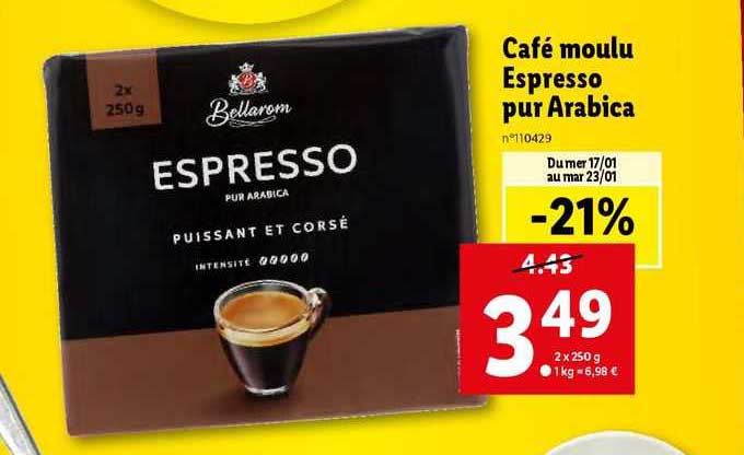 Café Moulu Espresso Pur Arabica