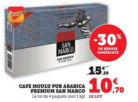 café moulu pur arabica premium san marco