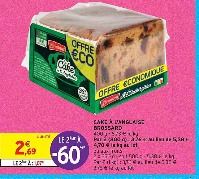 cake à l'anglaise brossard