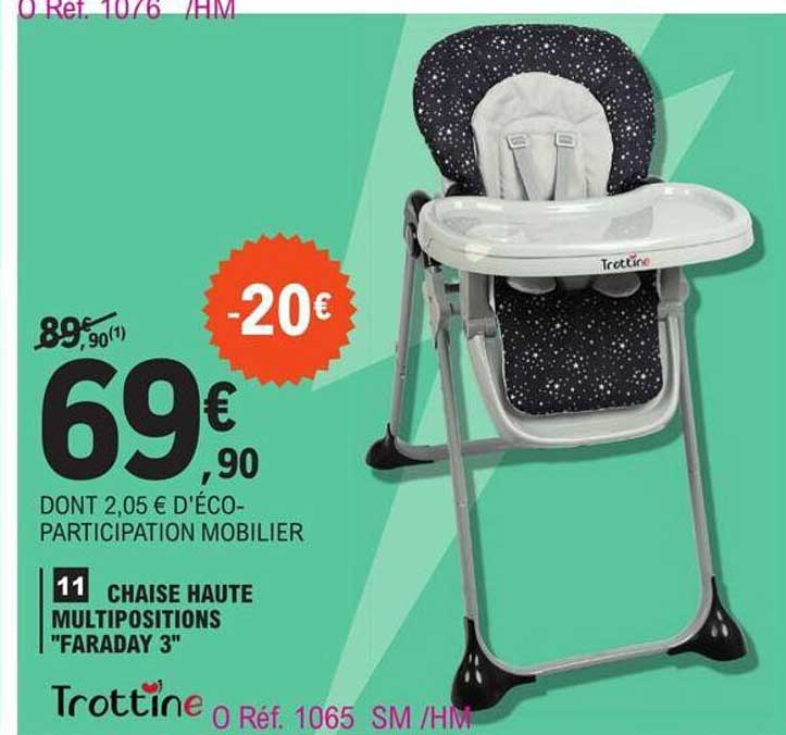 chaise haute multipositions faraday 3