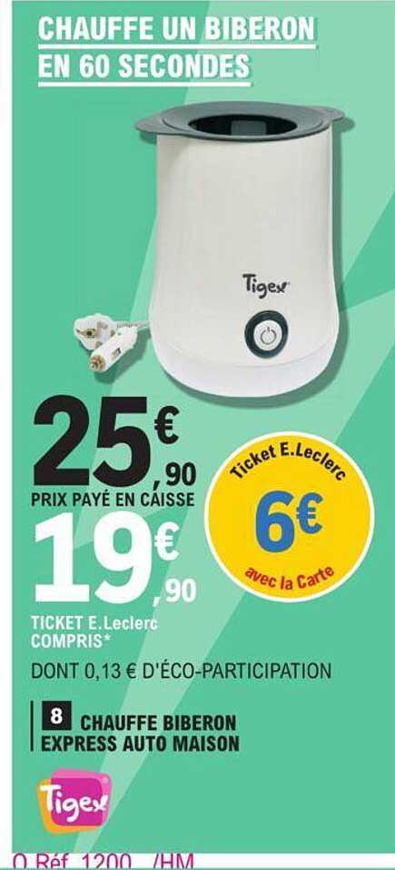 chauffe biberon express auto maison