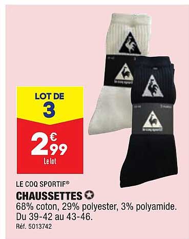 chaussettes le coq sportif