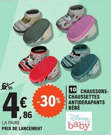 chaussons-chaussettes antidérapants bébé