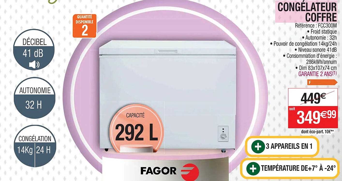 Congélateur Coffre Fagor