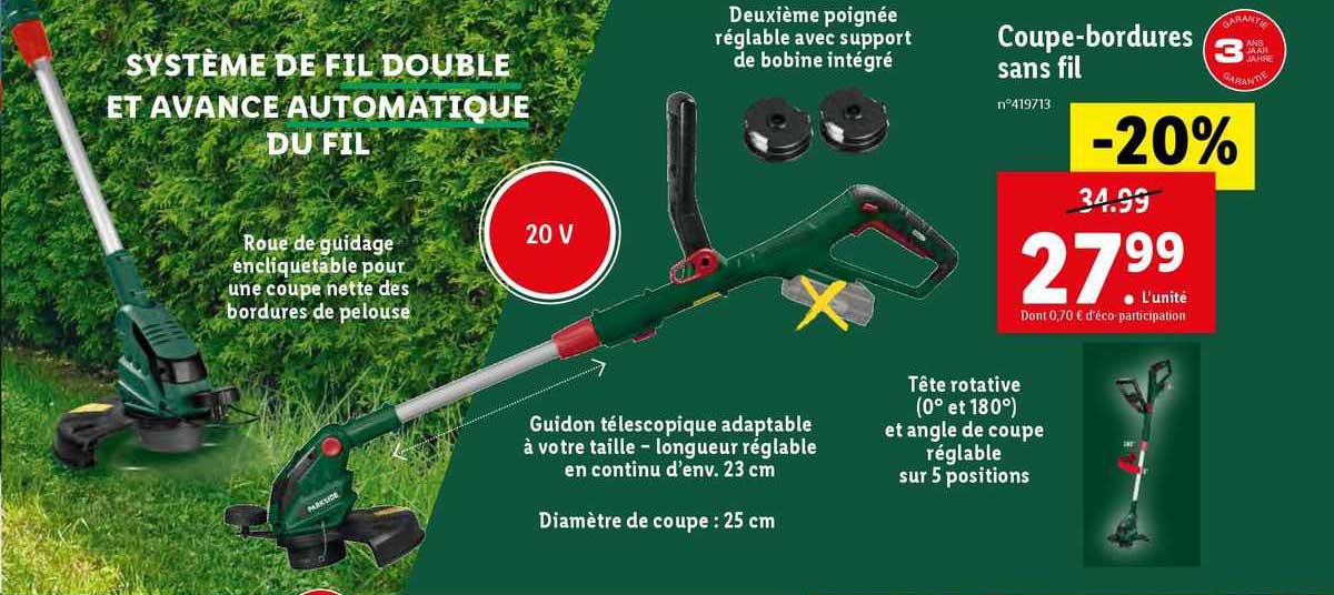 coupe-bordures sans fil parkside