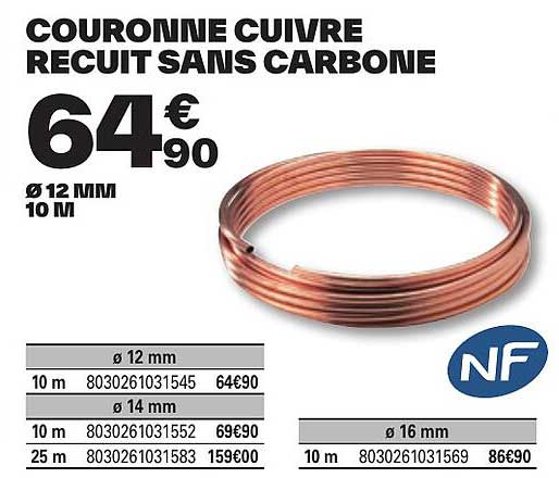 Couronne Cuivre Récuit Sans Carbone