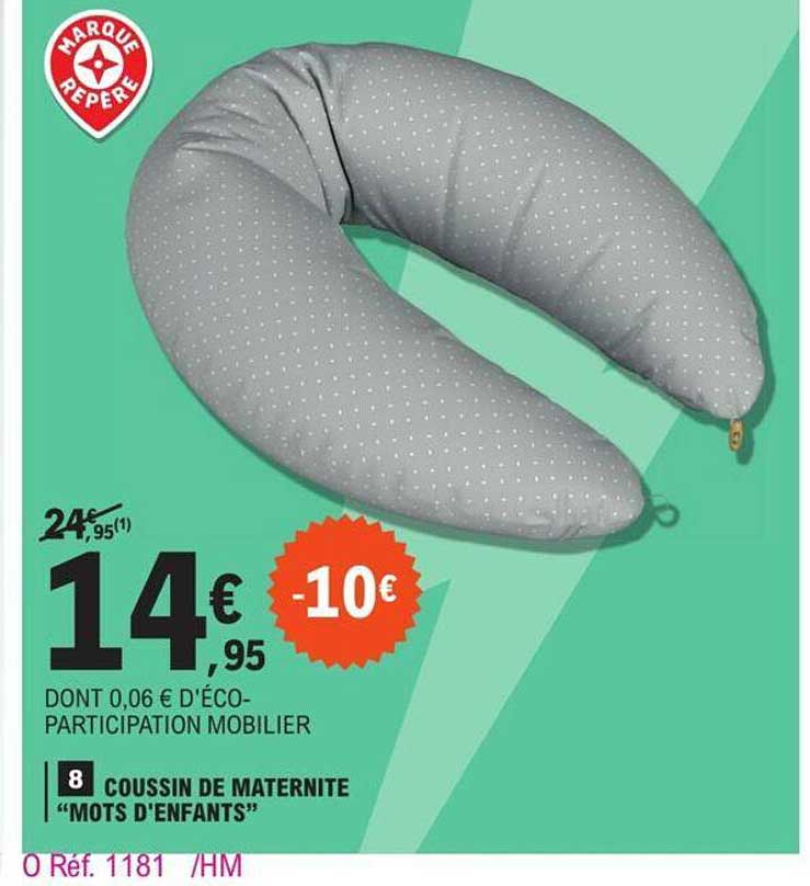 coussin de maternité mots d'enfants