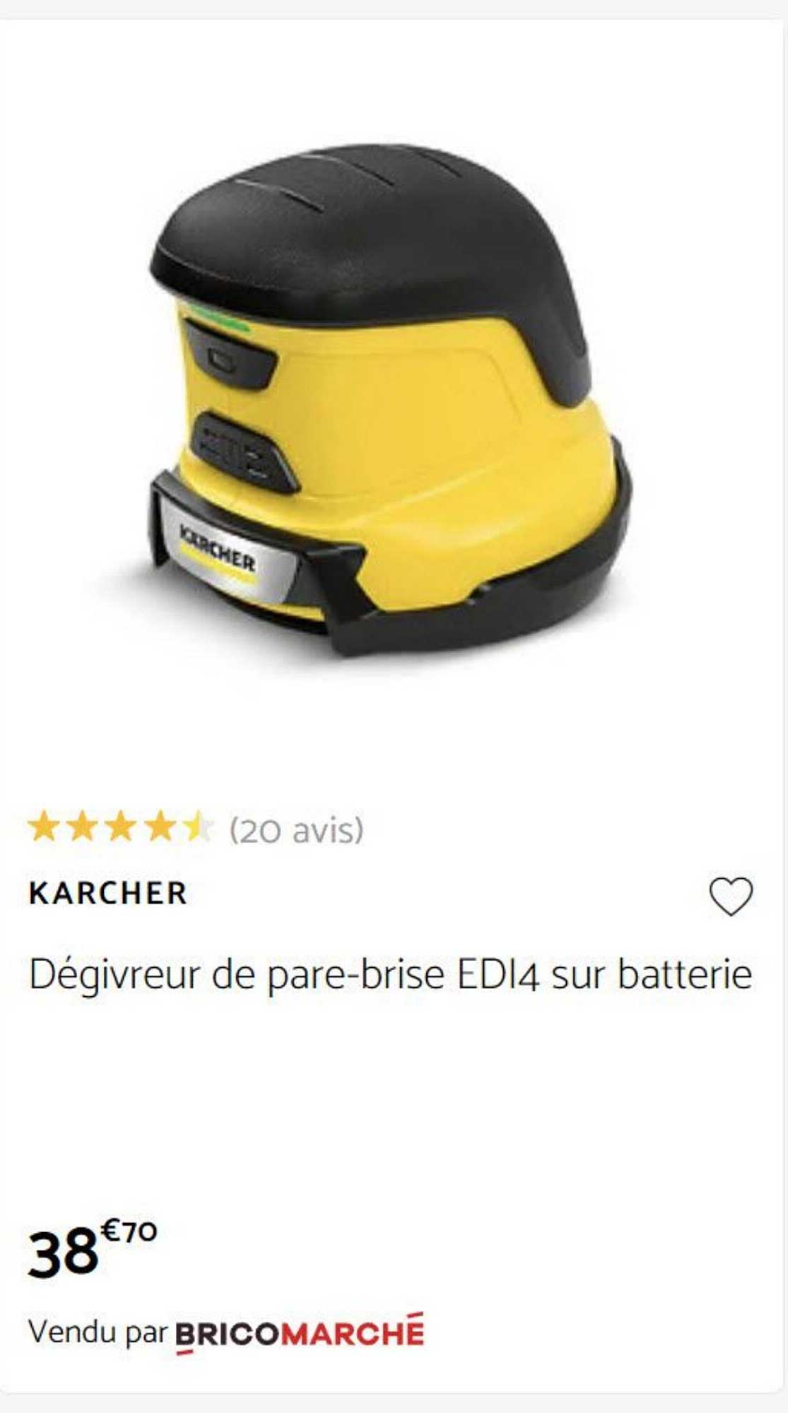 dégivreur de pare-brise eDI4 sur batterie kärcher