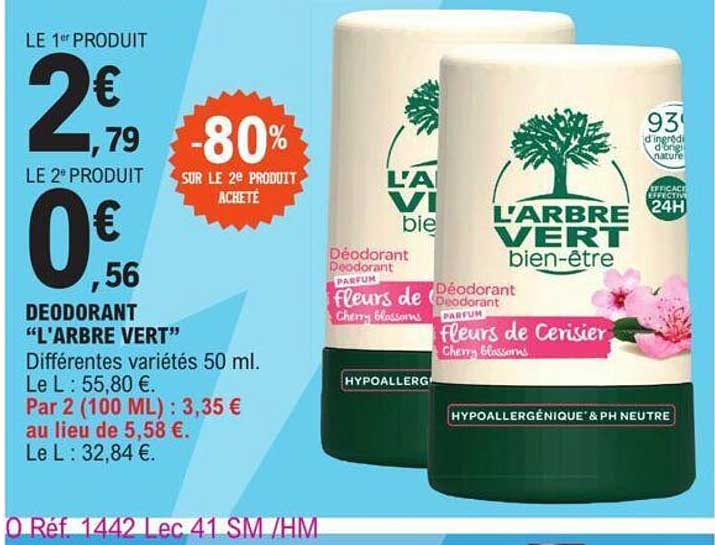 déodorant l'arbre vert