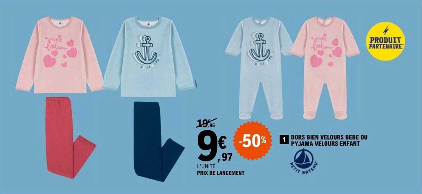 dors bien velours bébé ou pyjama velours enfant