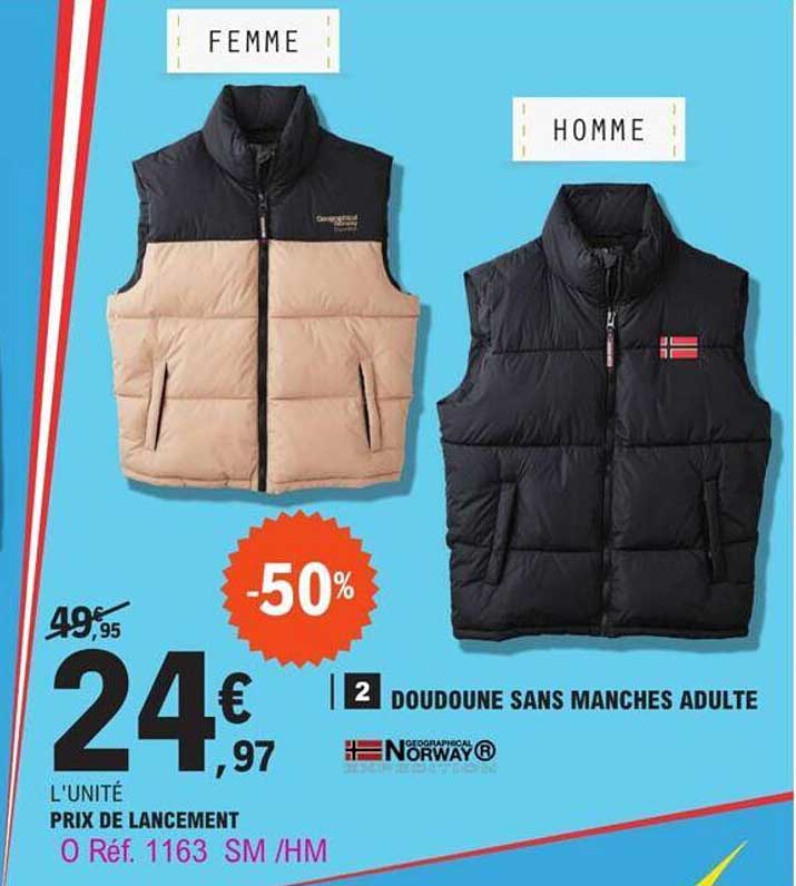 doudoune sans manches adulte