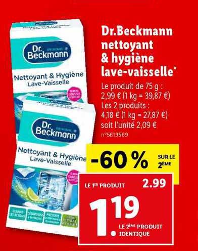 dr. beckmann nettoyant & hygiène lave-vaisselle