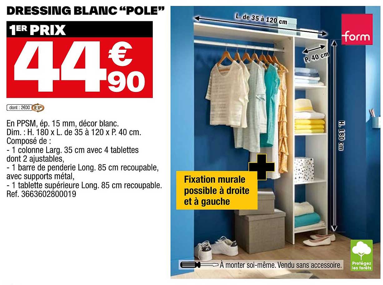 dressing blanc "pole" form
