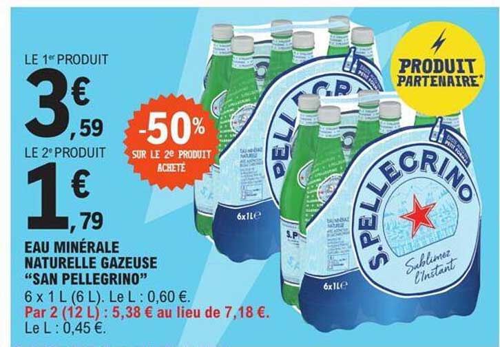 eau minérale naturelle gazeuse san pellegrino