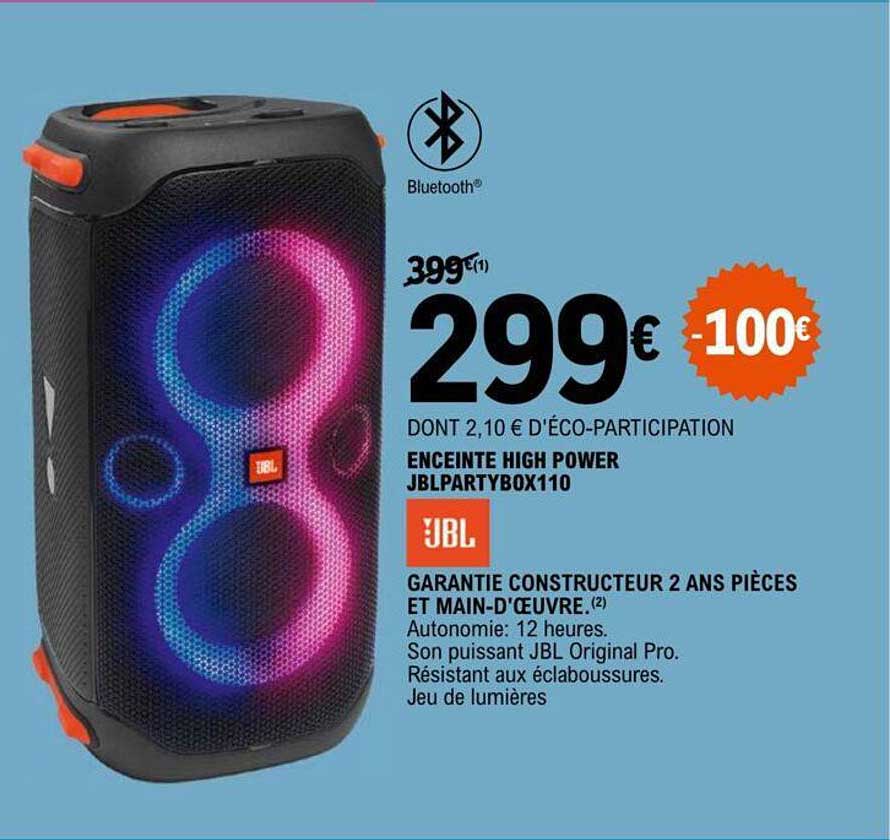 enceinte high power jblpartybox110