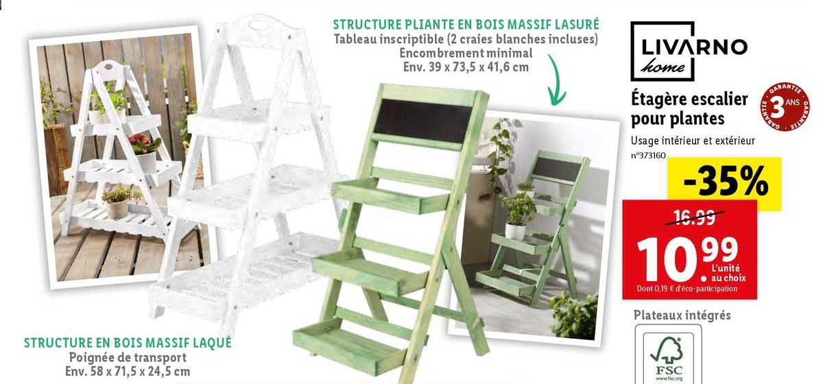 étagère Escalier Pour Plantes Livarno Home