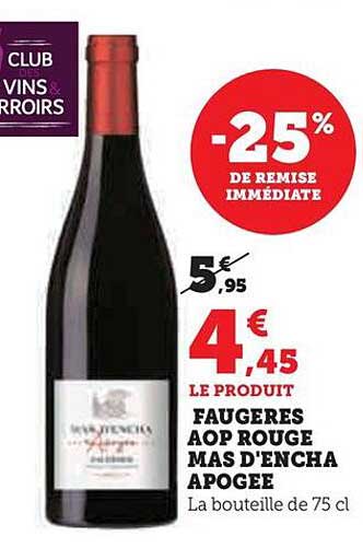faugères aop rouge mas d'encha apogée