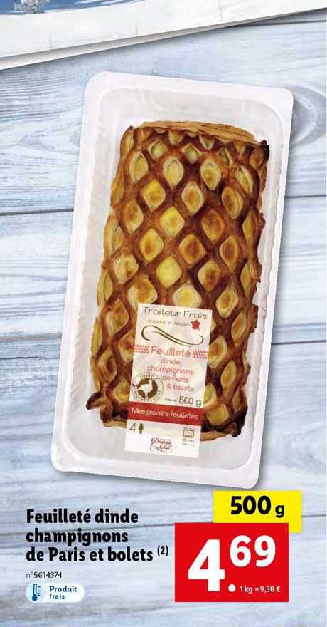 Feuilleté Dinde Champignons De Paris Et Bolets