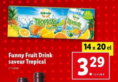 funny fruit drink saveur tropical solevita