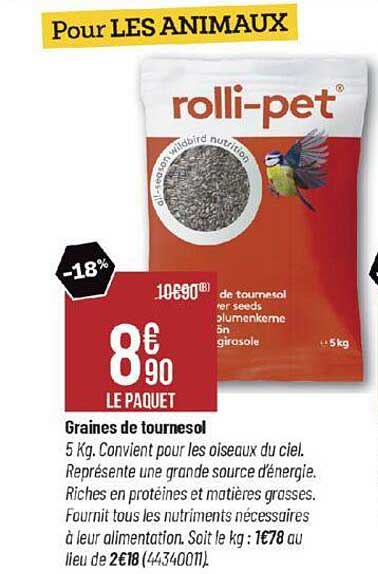 Graines De Tournesol Rolli-pet