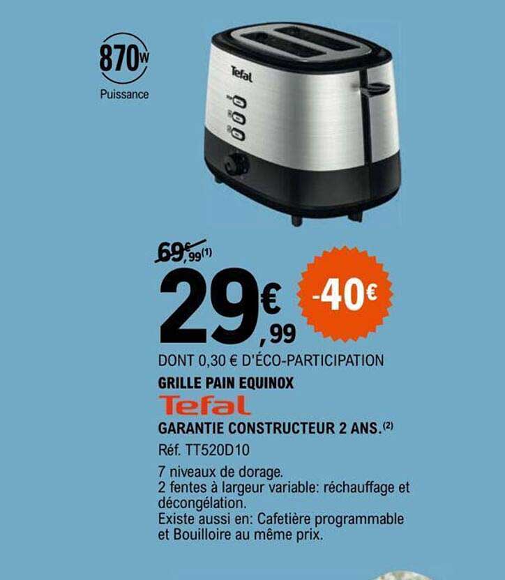 Grille Pain Equinox Tefal