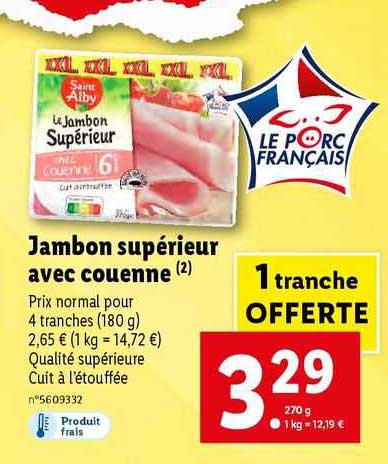 jambon supérieur avec couenne saint alby