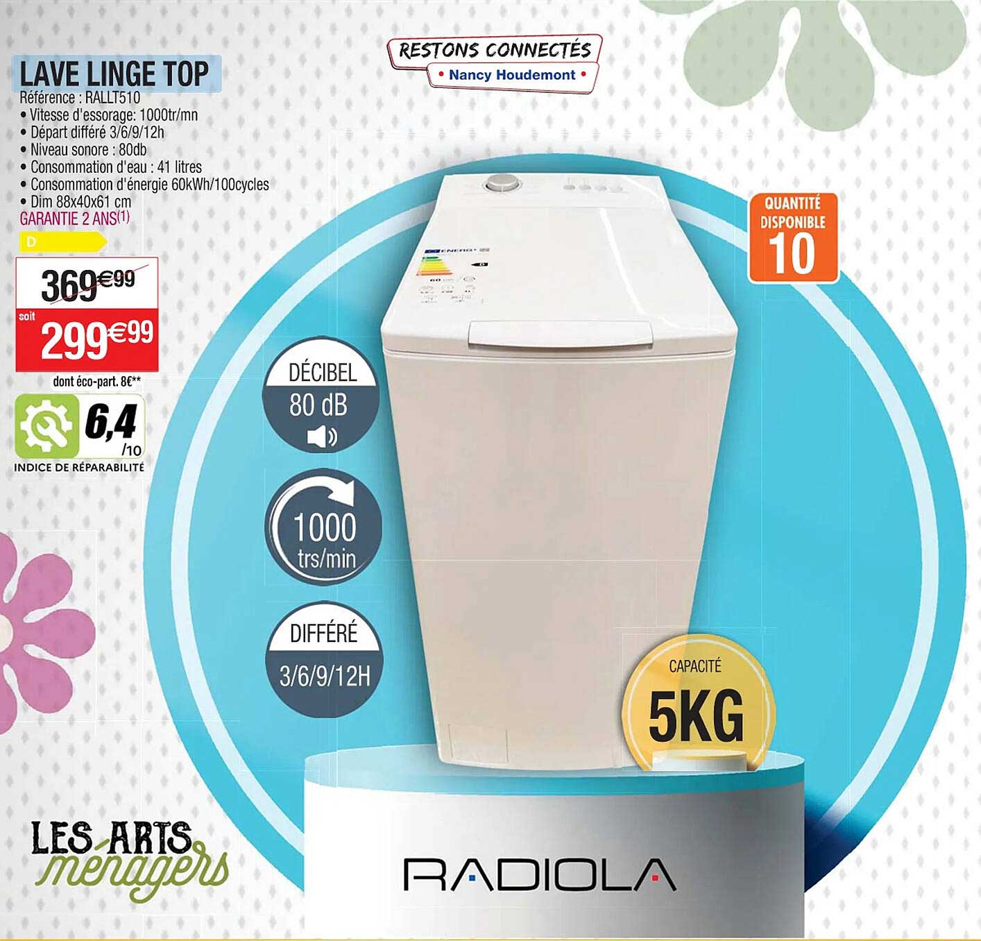 lave linge top radiola