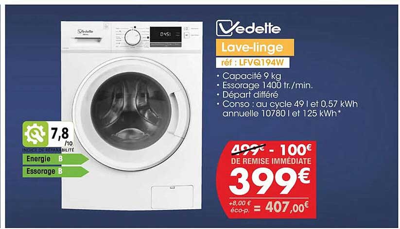 lave-linge vedette