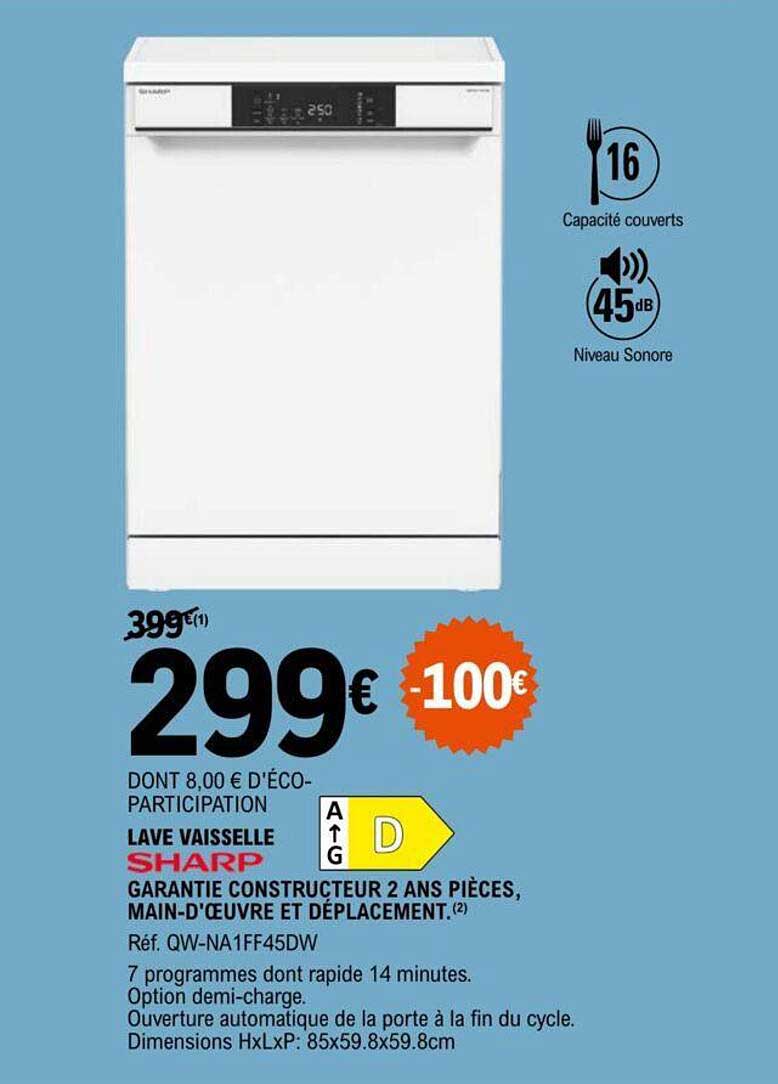 lave vaisselle sharp
