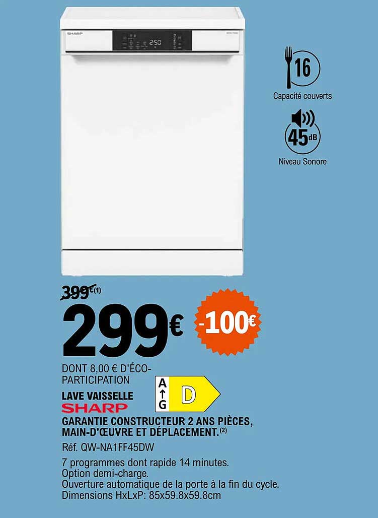 lave vaisselle sharp