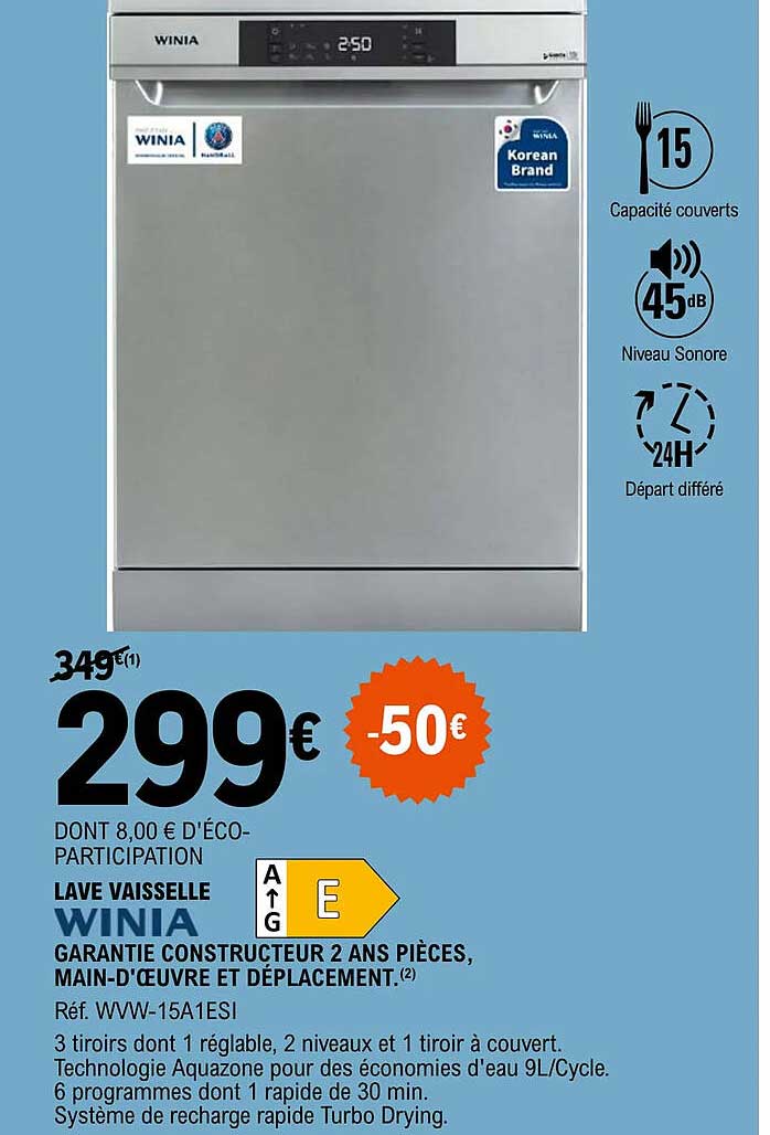 lave vaisselle winia