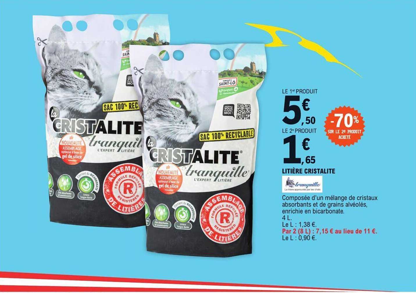 Promo Litière Cristalite Tranquille chez E.Leclerc Drive iCatalogue.fr — free download